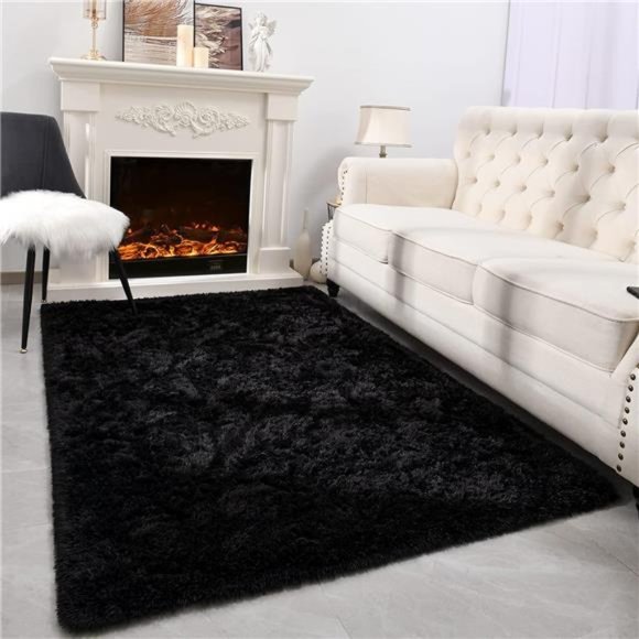 Fluffy Fuzzy Shaggy Rugs, Super Soft for Floor, Bedroom, Living Room, Modern - Picture 1 of 6